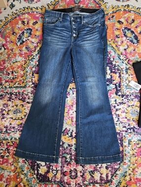 torrid Medium Blue High-Rise Button-Fly Flare Jeans Size 14S